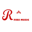 White lettering Rising Fire Music Logo 110x110 (transparent Logo Icon)